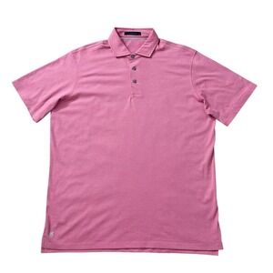 Greyson Men Pink brrr Performance Golf Polo Shirt Short Sleeve Size Large mm02